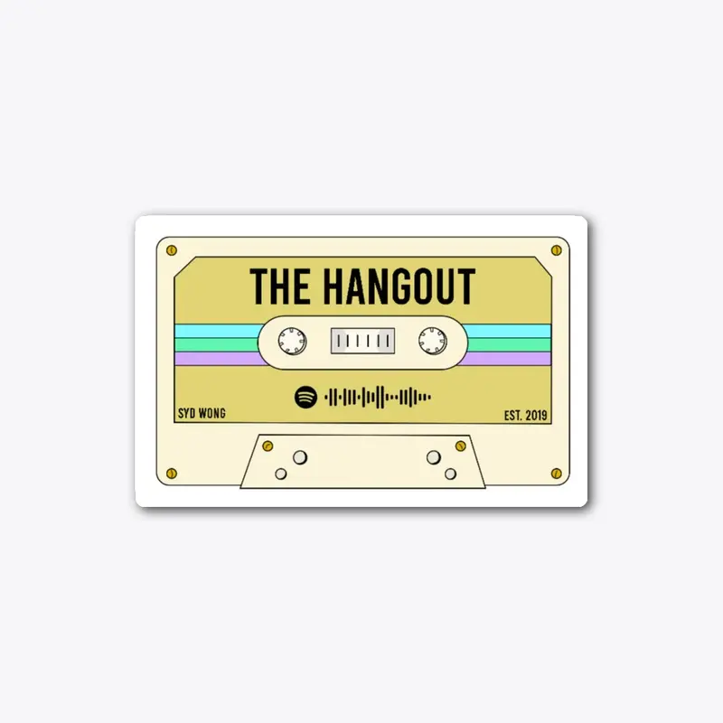 The HangOut Cassette Tape Sticker